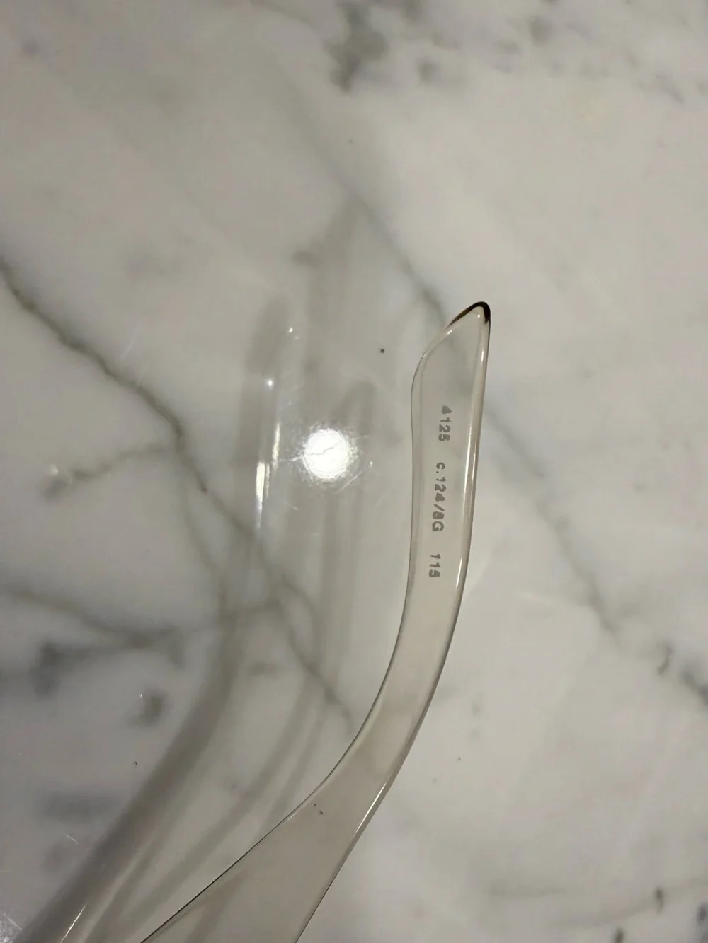 Chanel Vintage Y2K Rimless Shield Sunglasses in Gradient Blue Gray
